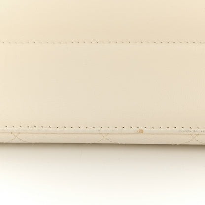 Chanel Lambskin Quilted Coco Luxe Top Handle Flap White 13 of 15