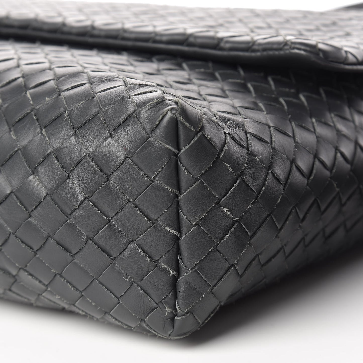 Nappa Intrecciato Messenger Bag Ferro Gray