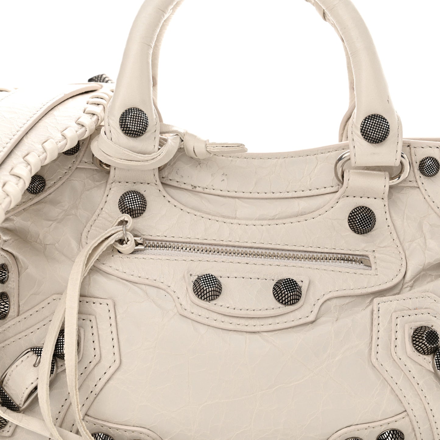 Agneau Arena Neo Cagole Mini Handbag White