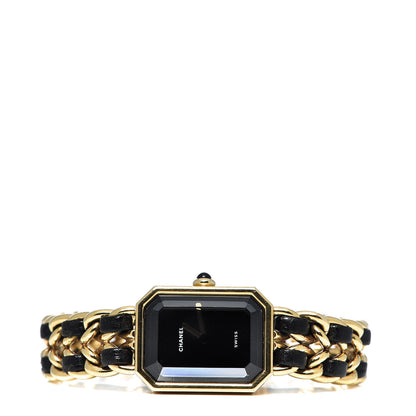Chanel Stainless Steel Lambskin 20mm Chain Premiere Quartz Watch Gold L 3 of 6
