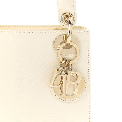 Christian Dior Lizard Mini Lady Dior White 6 of 8
