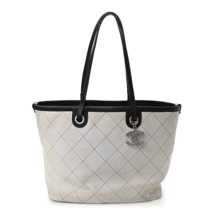 Chanel Grained Calfskin Shopping Fever Tote White 1 of 11