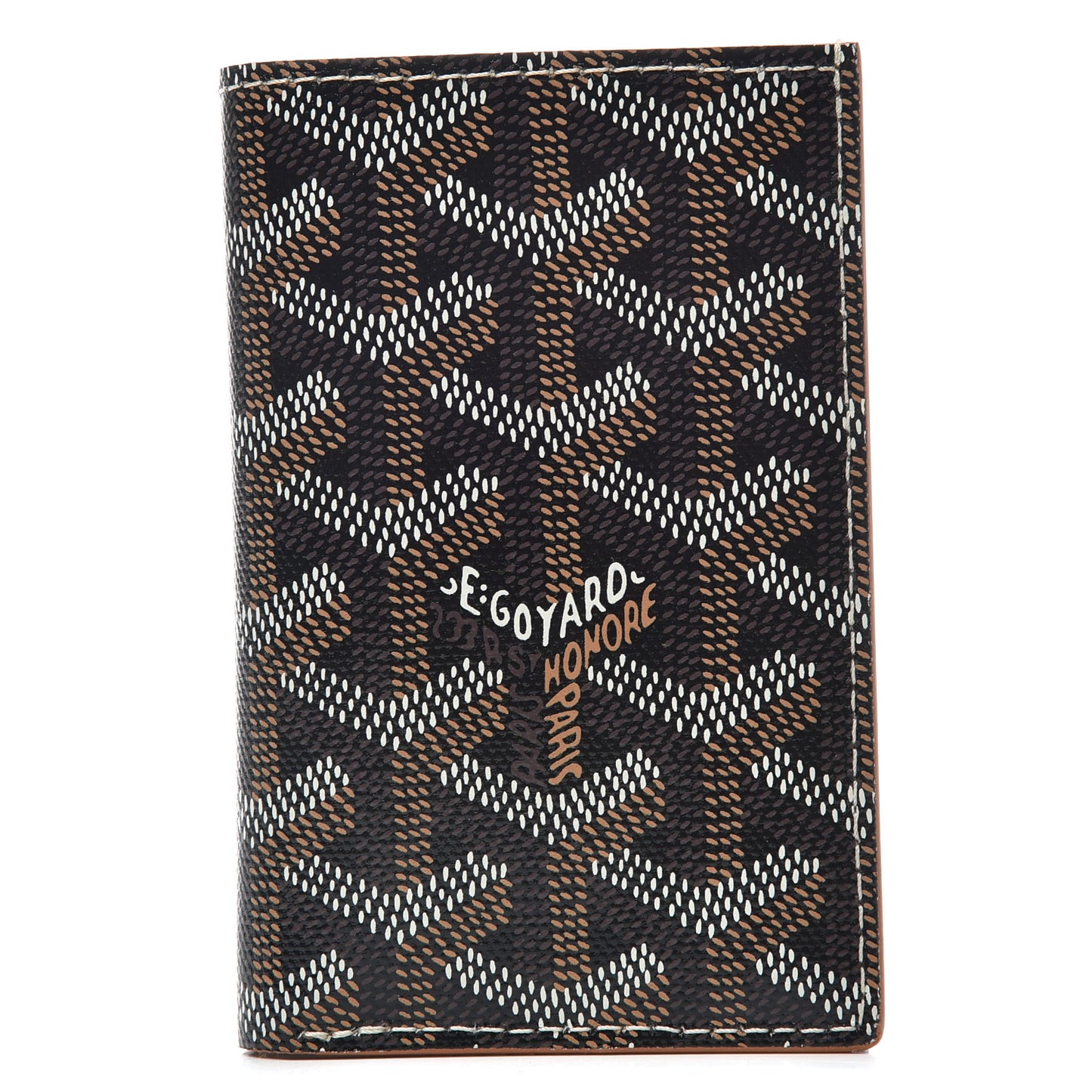 Goyardine Saint Pierre Card Holder Black Tan