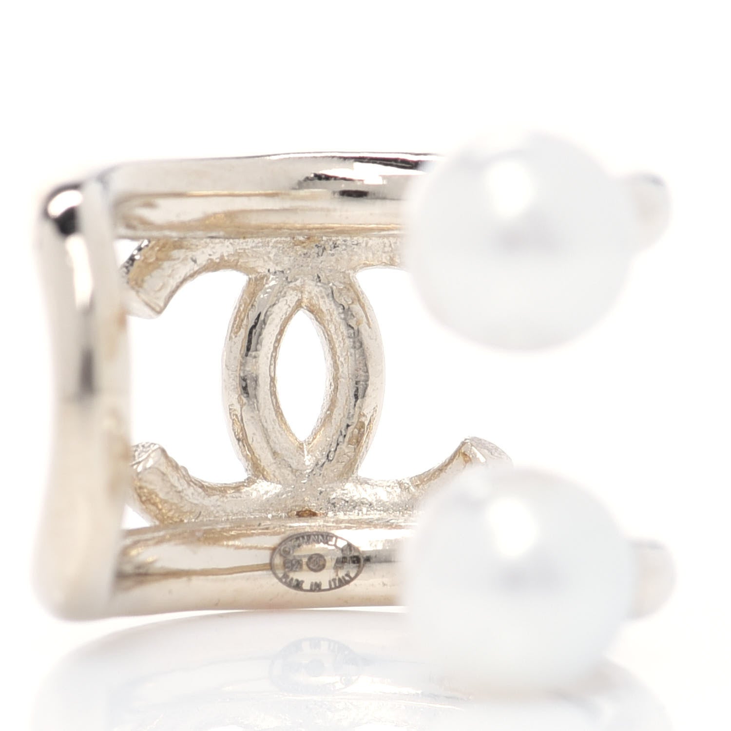 Chanel Pearl CC Single Ear Cuff Gold 3 of 4