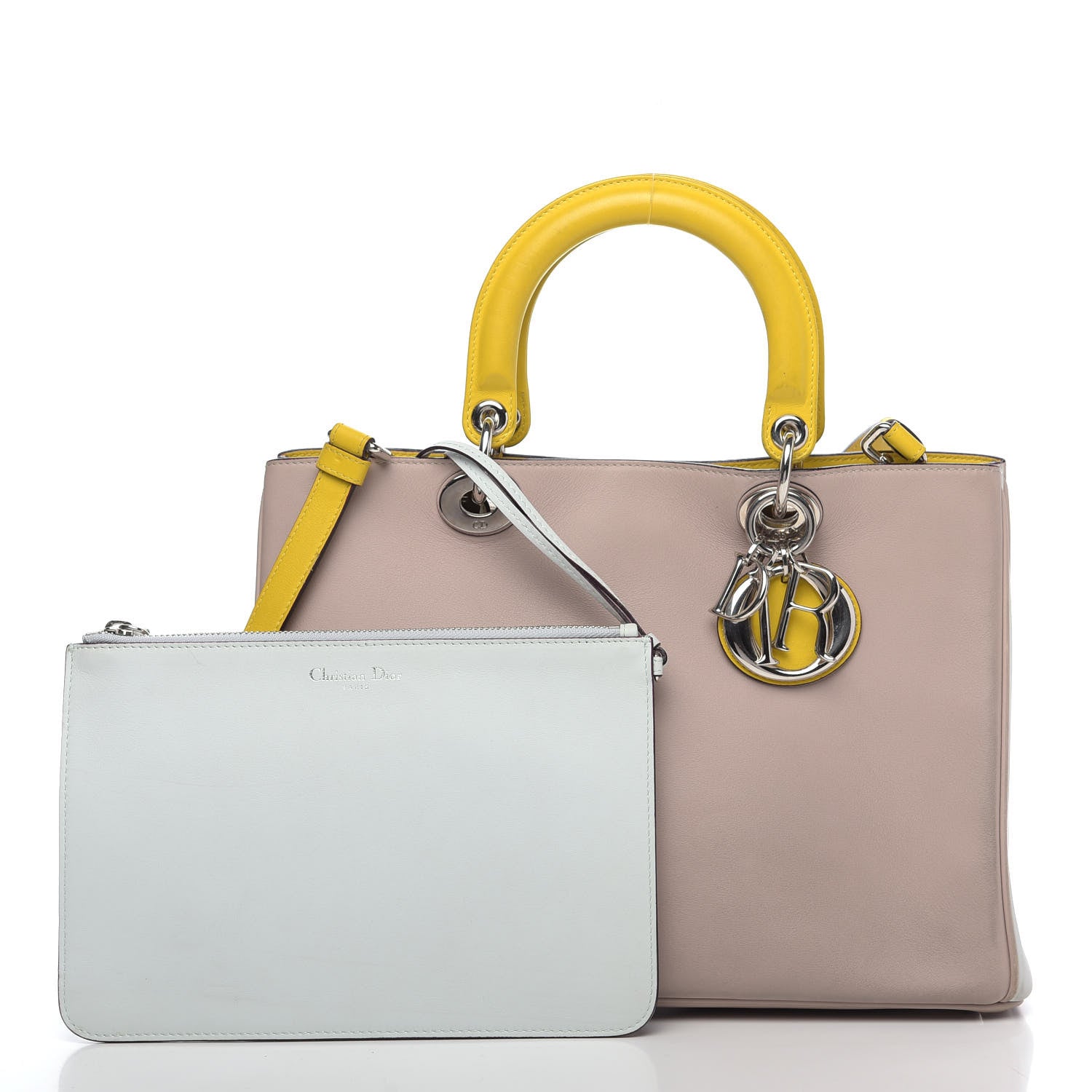 Christian Dior Smooth Calfskin Medium Tri-Color Diorissimo Tote 3 of 16