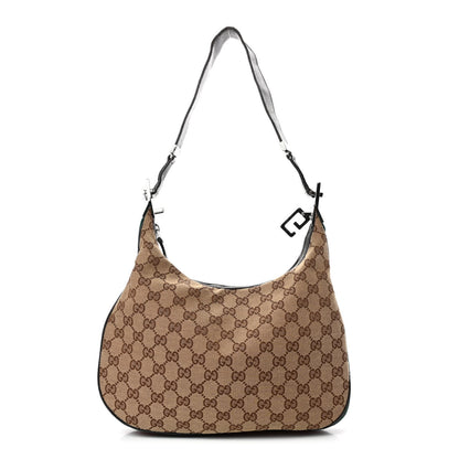 Gucci Monogram Web Shoulder Bag Dark Brown 1 of 5