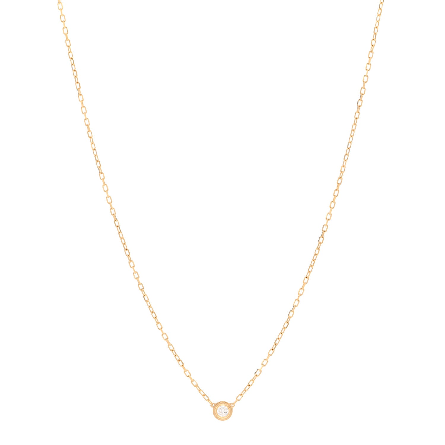 Cartier 18K Yellow Gold Diamond SM D'Amour Pendant Necklace 1 of 5
