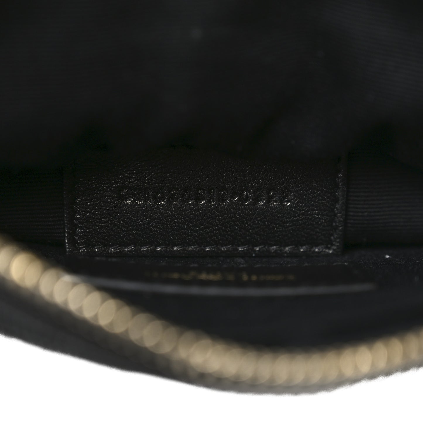 Grain De Poudre Chevron Monogram Large Bill Pouch Black