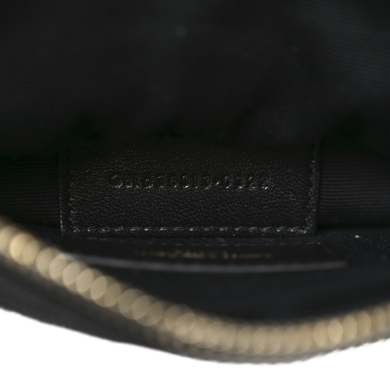 Saint Laurent Grain De Poudre Chevron Monogram Large Bill Pouch Black 7 of 8