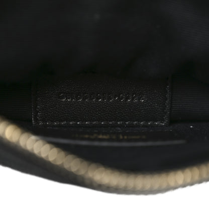 Saint Laurent Grain De Poudre Chevron Monogram Large Bill Pouch Black 7 of 8