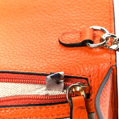 Jimmy Choo Grainy Calfskin Sonia Wallet On Chain Amber Orange 12 of 19