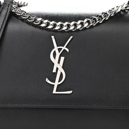 Saint Laurent Calfskin Medium Monogram Sunset Black 6 of 9