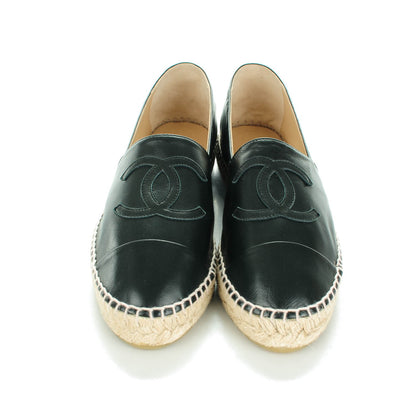 Chanel Lambskin CC Espadrilles 40 Black 2 of 7