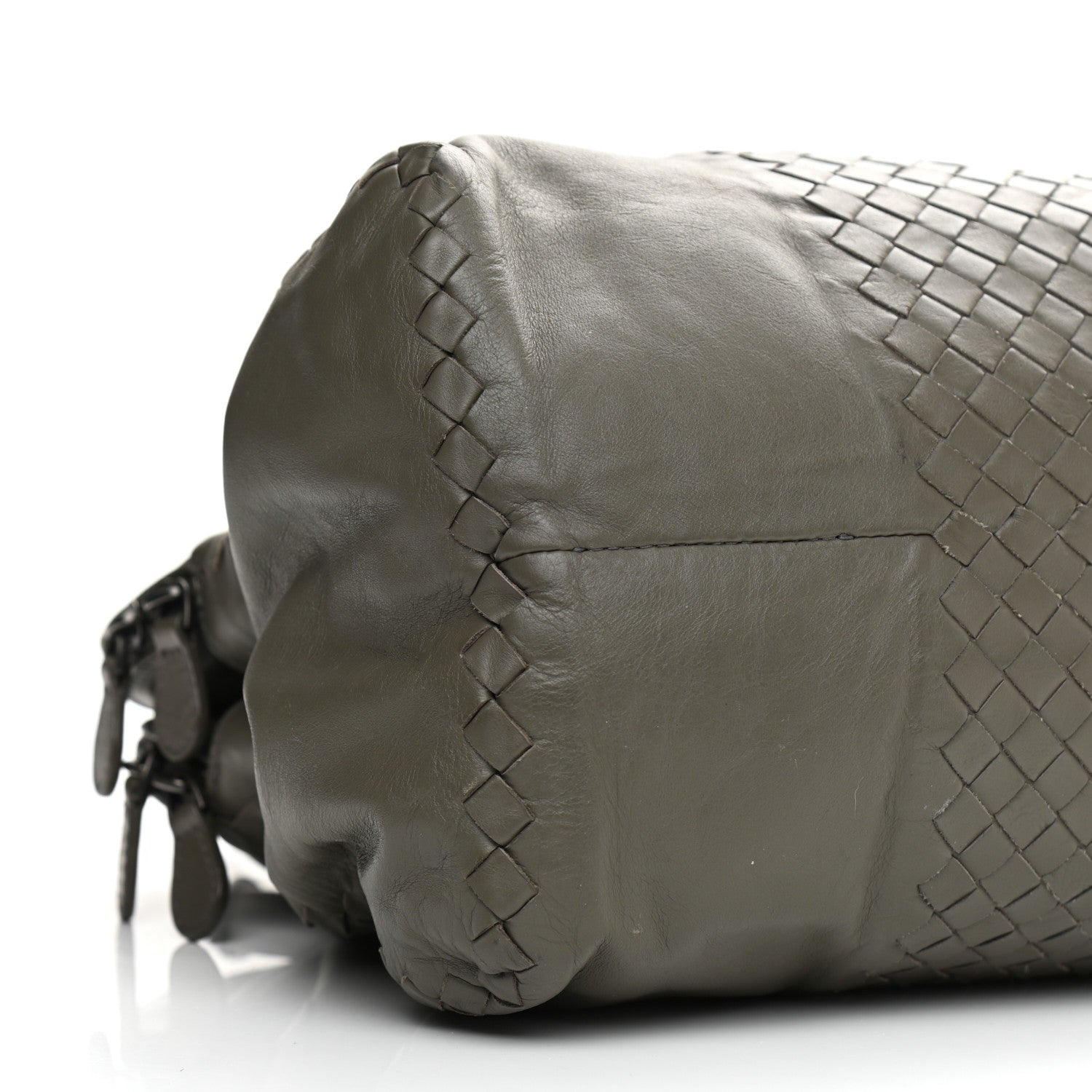 Bottega Veneta Calfskin Intrecciato Large Leggero Tote Kaki Fondente 11 of 14