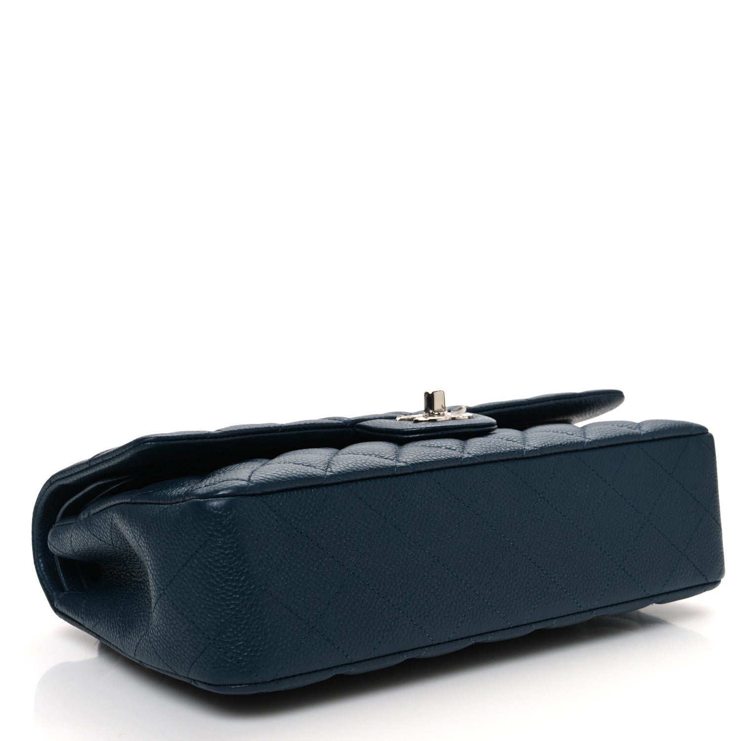 Chanel Caviar Quilted Medium Double Flap Dark Blue 4 of 10