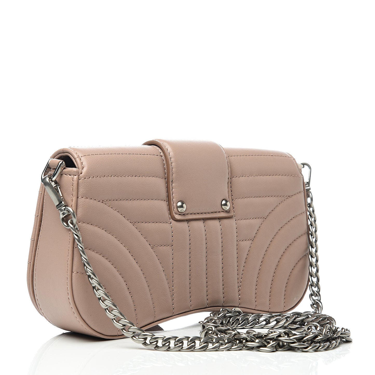 Nappa Diagramme Mini Sidonie Chain Crossbody Bag Cipria