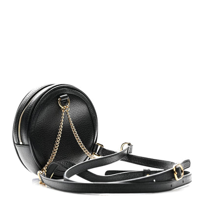 Gucci Grained Calfskin Web Mini Ophidia Round Shoulder Bag Black 3 of 13