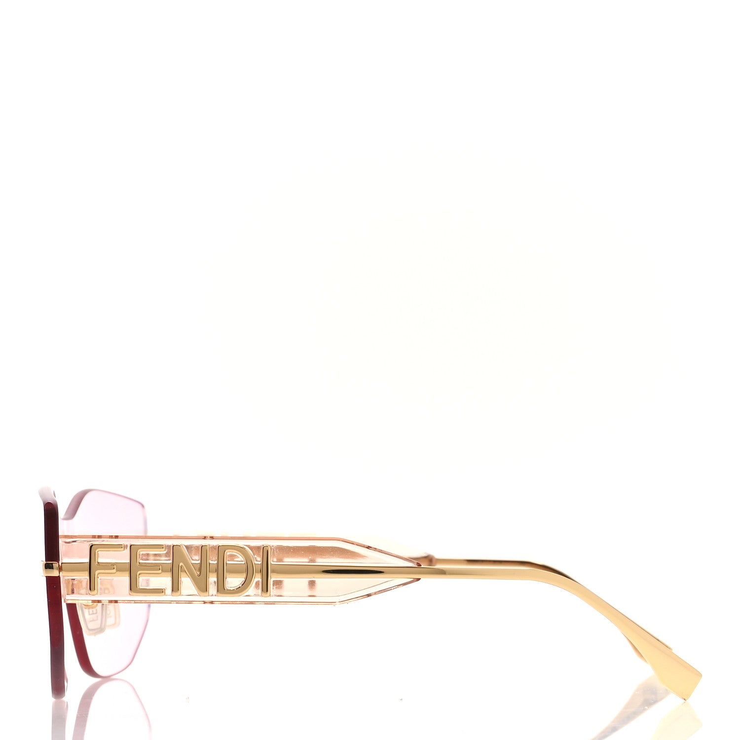 Fendi Metal Fendigraphy Shield Sunglasses FE 40066/U Pink Gold