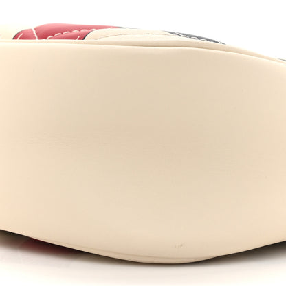 Gucci Calfskin Matelasse Trompe L'Oeil Print Small GG Marmont Chain Shoulder Bag White 9 of 13