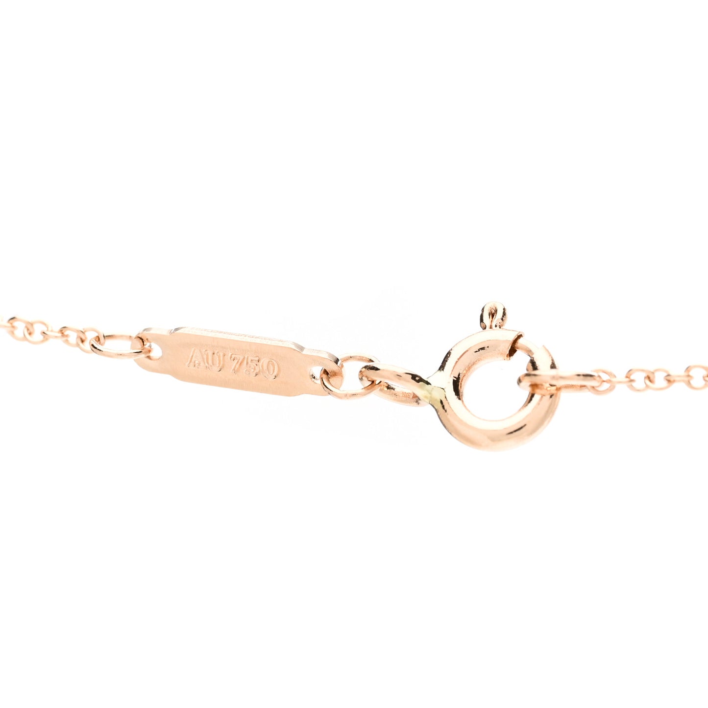 18K Rose Gold Diamond Atlas Pierced Bar Pendant Necklace