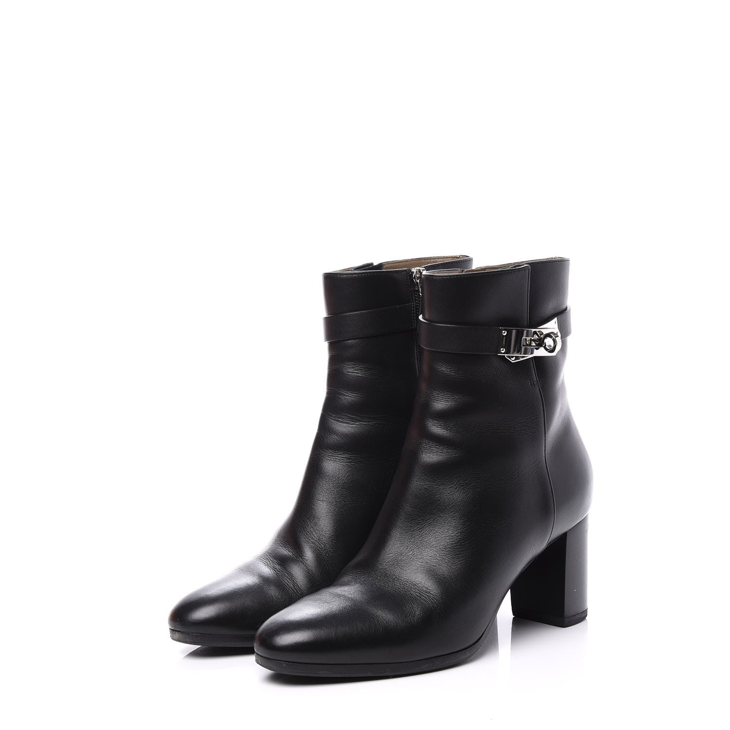 Hermes Calfskin Saint Germain Ankle Boots 37.5 Black 2 of 11