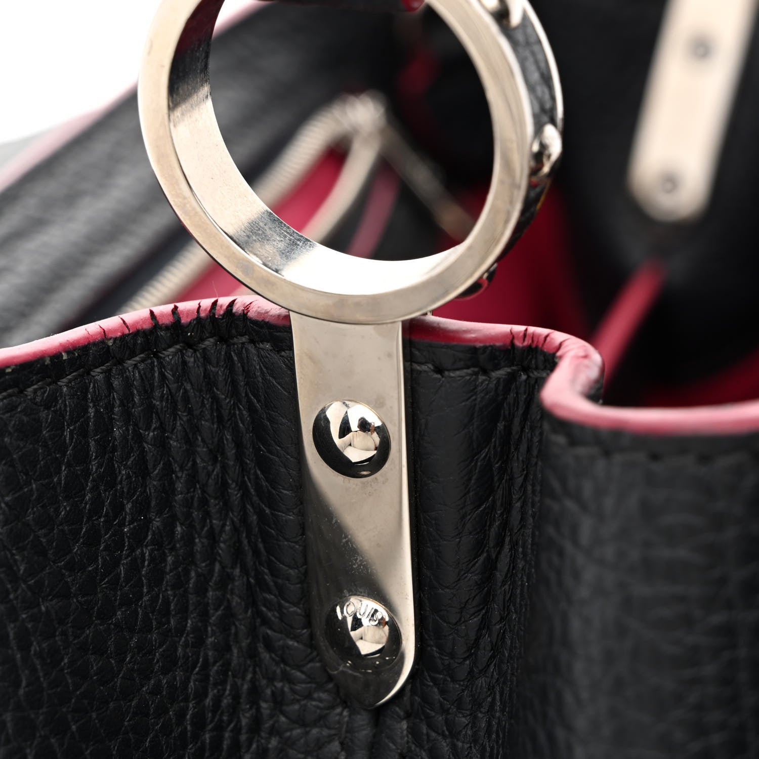 Louis Vuitton Taurillon Capucines BB Cobalt Fuchsia 10 of 11