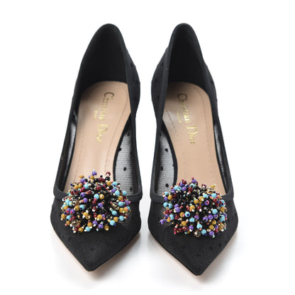 Christian Dior Grosgrain Plumetis Dior Blossom Pump 36 Black 3 of 9