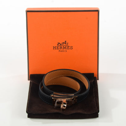 Hermes Epsom Kelly Double Tour Bracelet XS Black 4 of 8