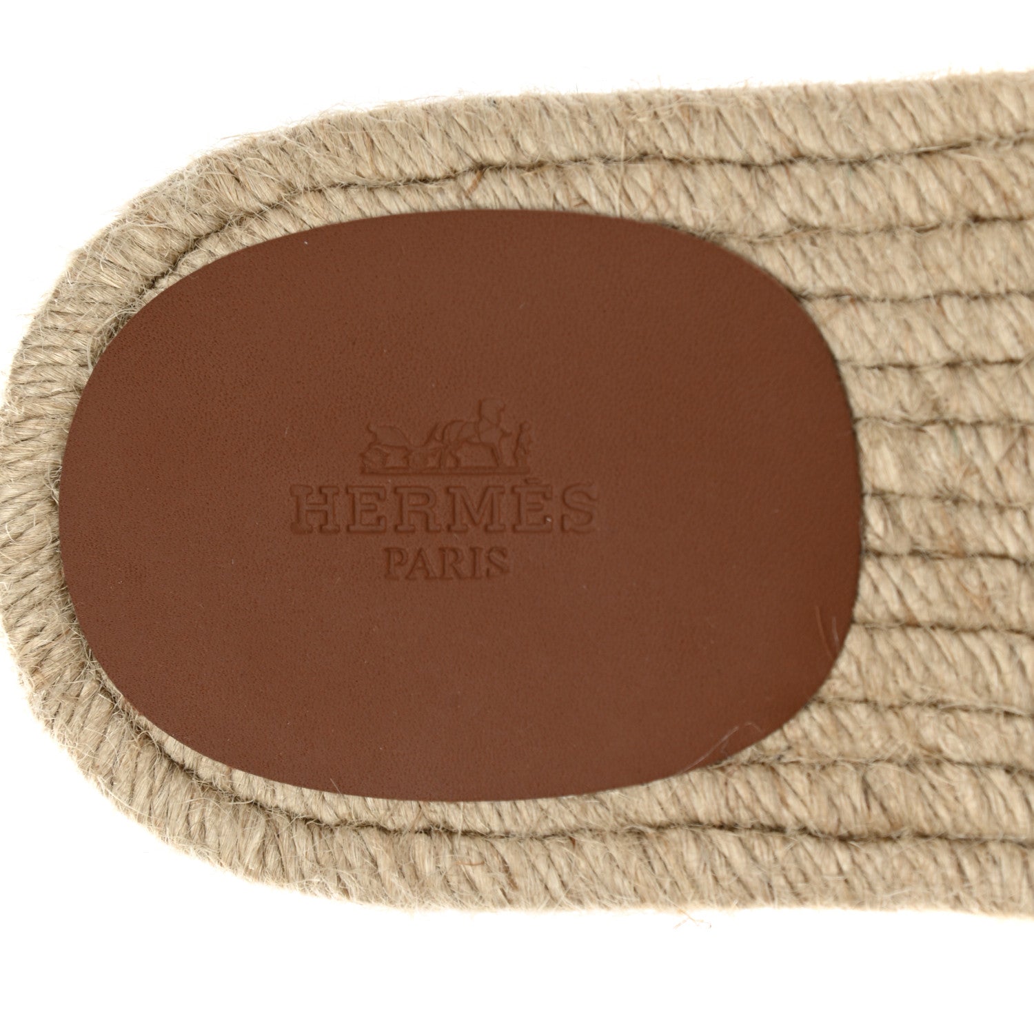 Hermes Calfskin Mens Antigua Espadrille Sandals 43 Naturel Safari 7 of 8