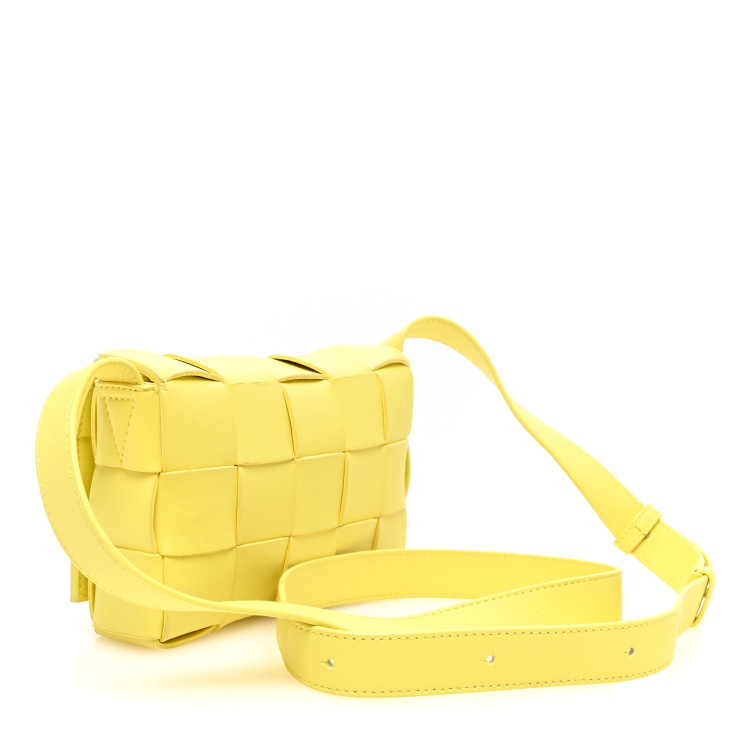 Bottega Veneta Lambskin Maxi Intreccio Small Cassette Crossbody Bag Sherbert 3 of 9