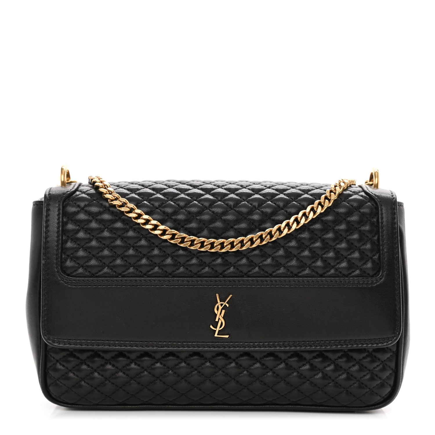 Saint Laurent Lambskin Quilted Victoire Shoulder Bag Black 1 of 9