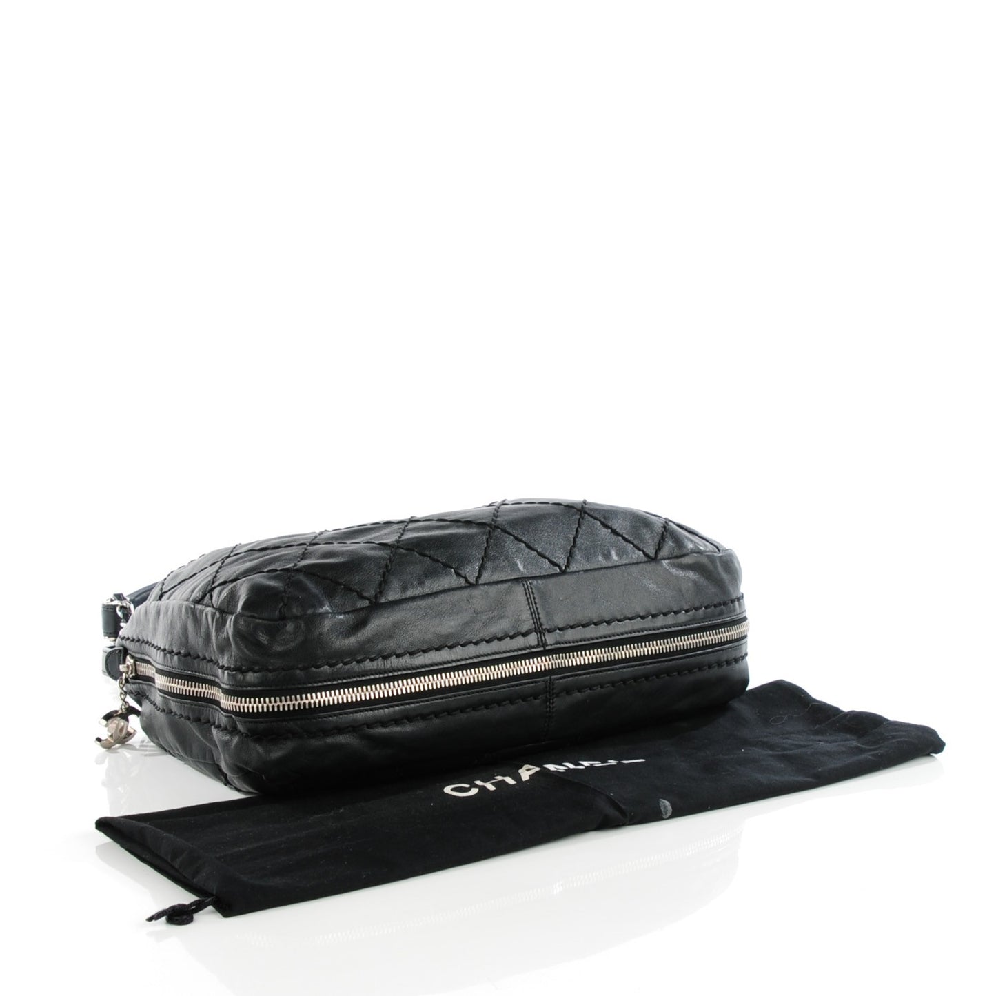 Lambskin Expandable Tote Black