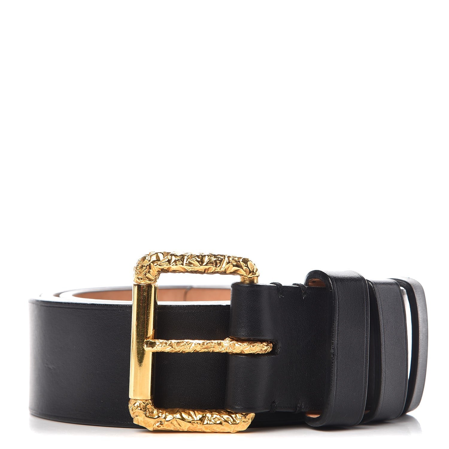 Louis Vuitton Calfskin Hammer Buckle Belt 90 36 Black 1 of 7