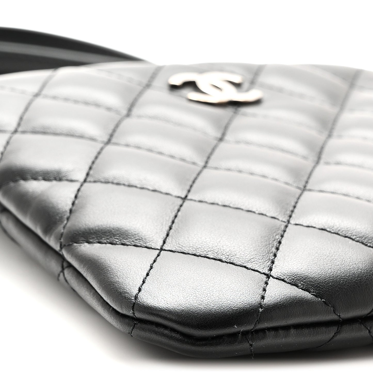 Lambskin Quilted Uniform Crossbody Bag Black