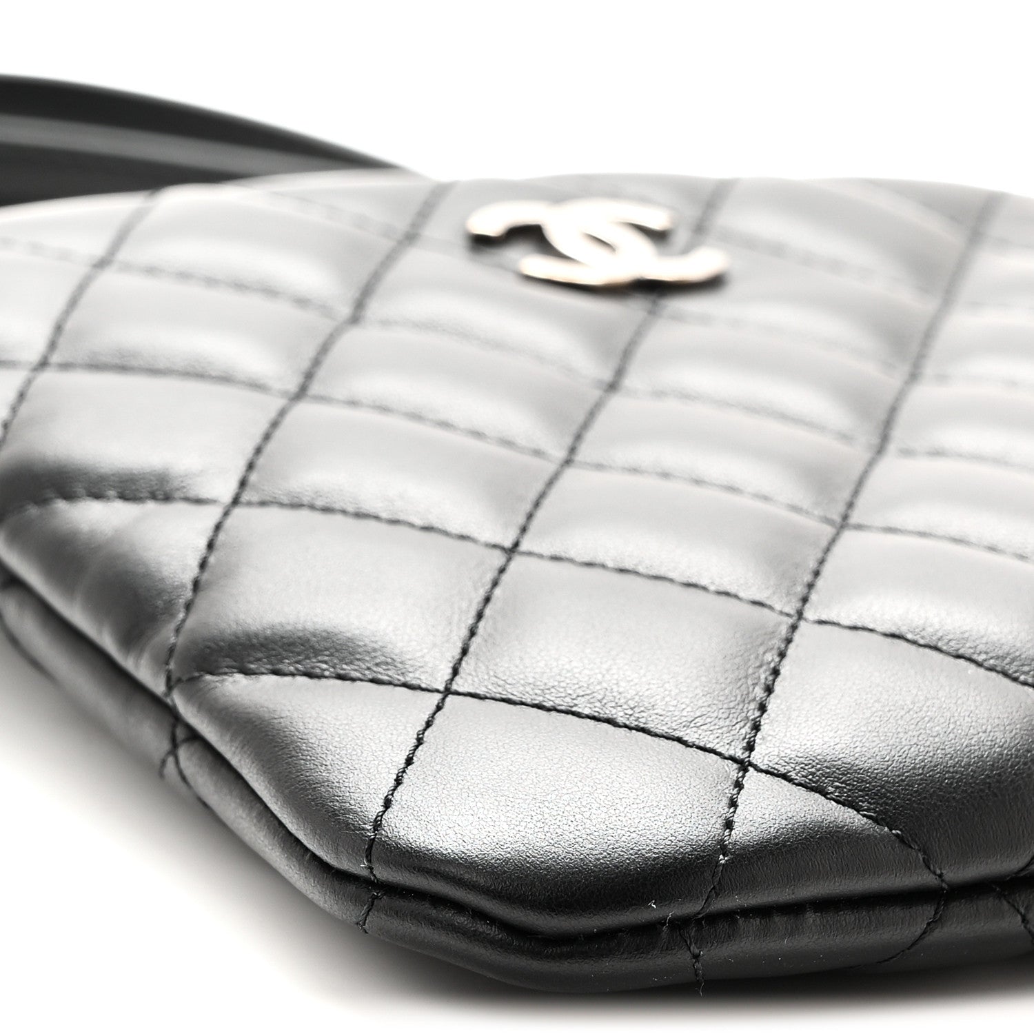Chanel Lambskin Quilted Uniform Crossbody Bag Black 9 of 10