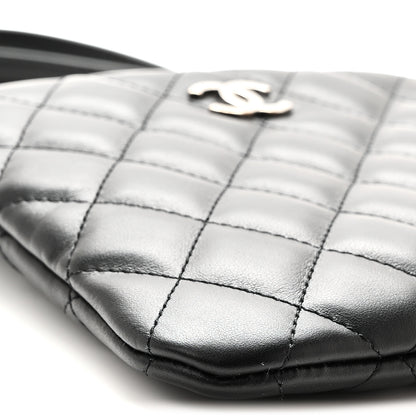Chanel Lambskin Quilted Uniform Crossbody Bag Black 9 of 10