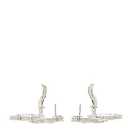 Van Cleef & Arpels 18K White Gold Diamond Black Onyx Magic Alhambra 2 Motifs Earrings 3 of 5