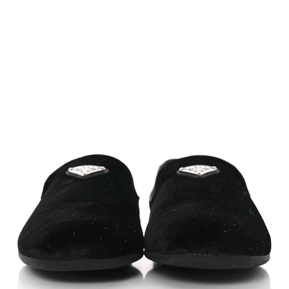 Prada Velvet Mens Slip On Loafers 8 Black 2 of 11