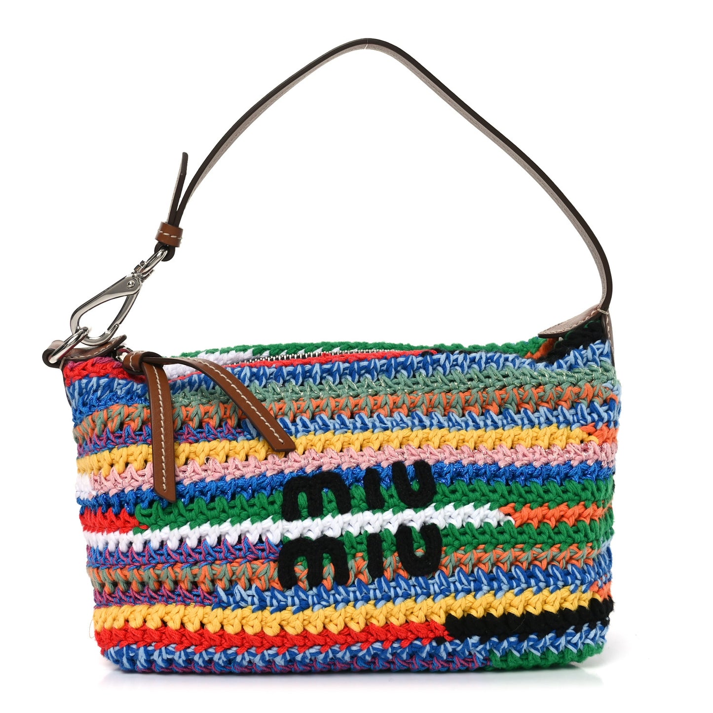 Fabric Crochet Pouch Multicolor