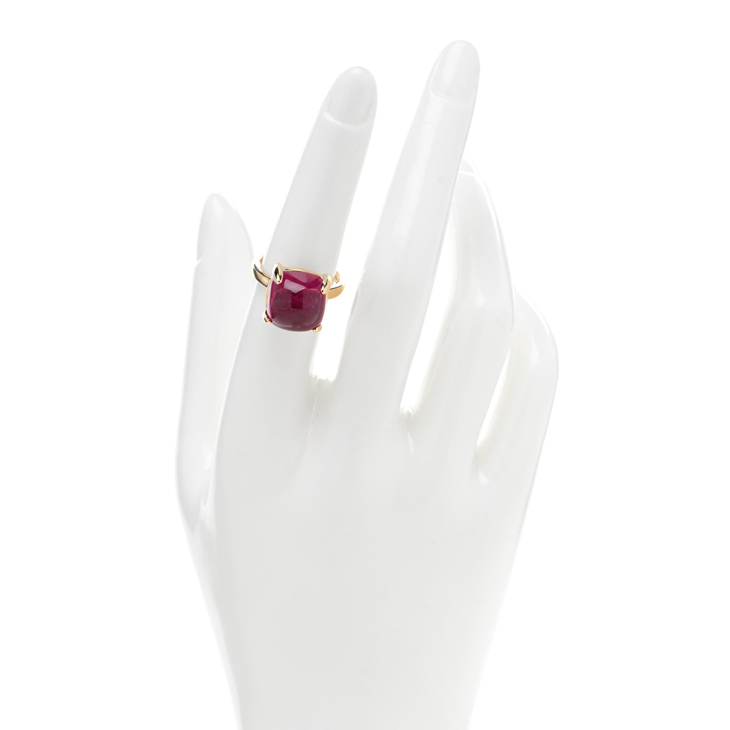 18K Yellow Gold Rubelitte 12mm Paloma Picasso Sugar Stacks Ring 53 6.5