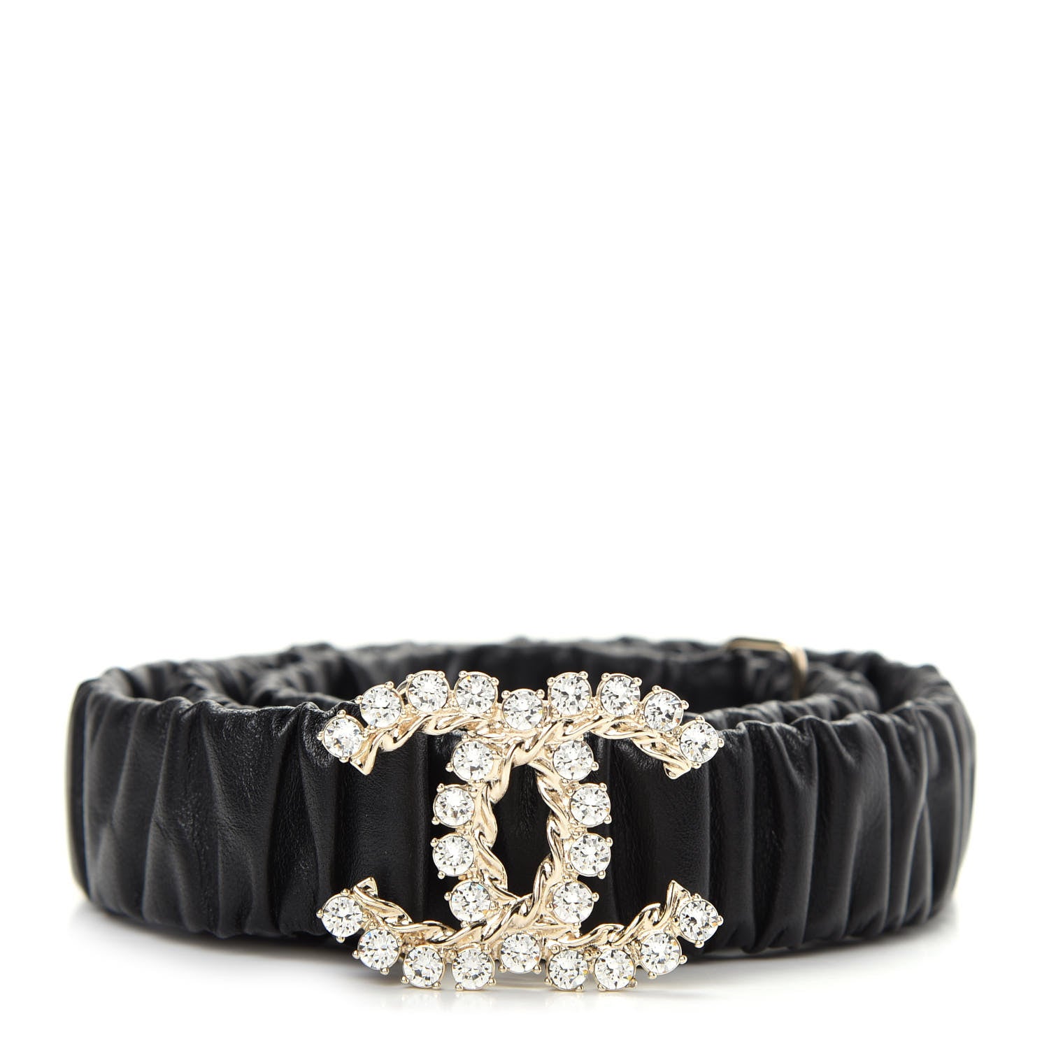 Chanel Calfskin Crystal CC Belt 85 34 Black 1 of 4