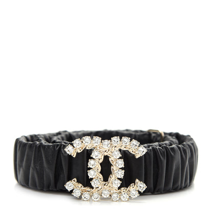 Chanel Calfskin Crystal CC Belt 85 34 Black 1 of 4