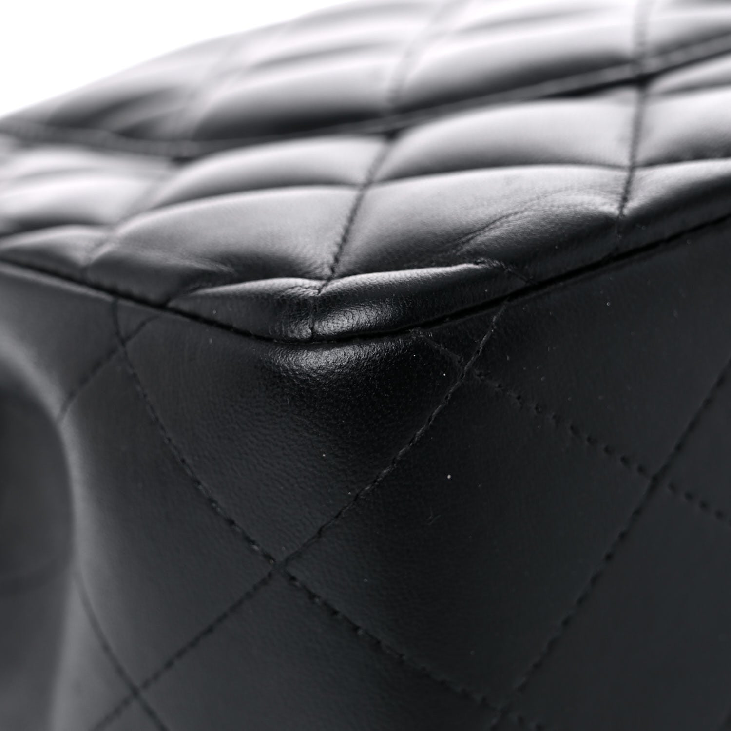 Chanel Lambskin Quilted Jumbo Double Flap Black 10 of 16