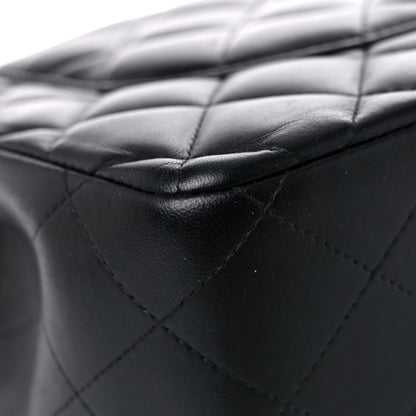 Chanel Lambskin Quilted Jumbo Double Flap Black 10 of 16