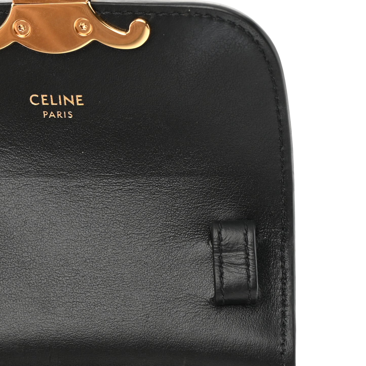 Shiny Calfskin Mini Triomphe Black