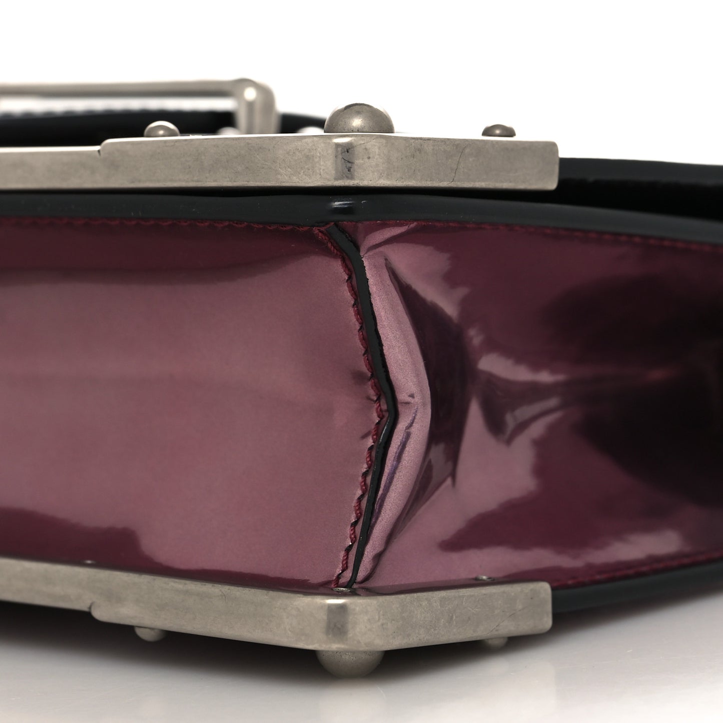 Metallic Vitello Saffiano Cahier Bag Ibisco Black