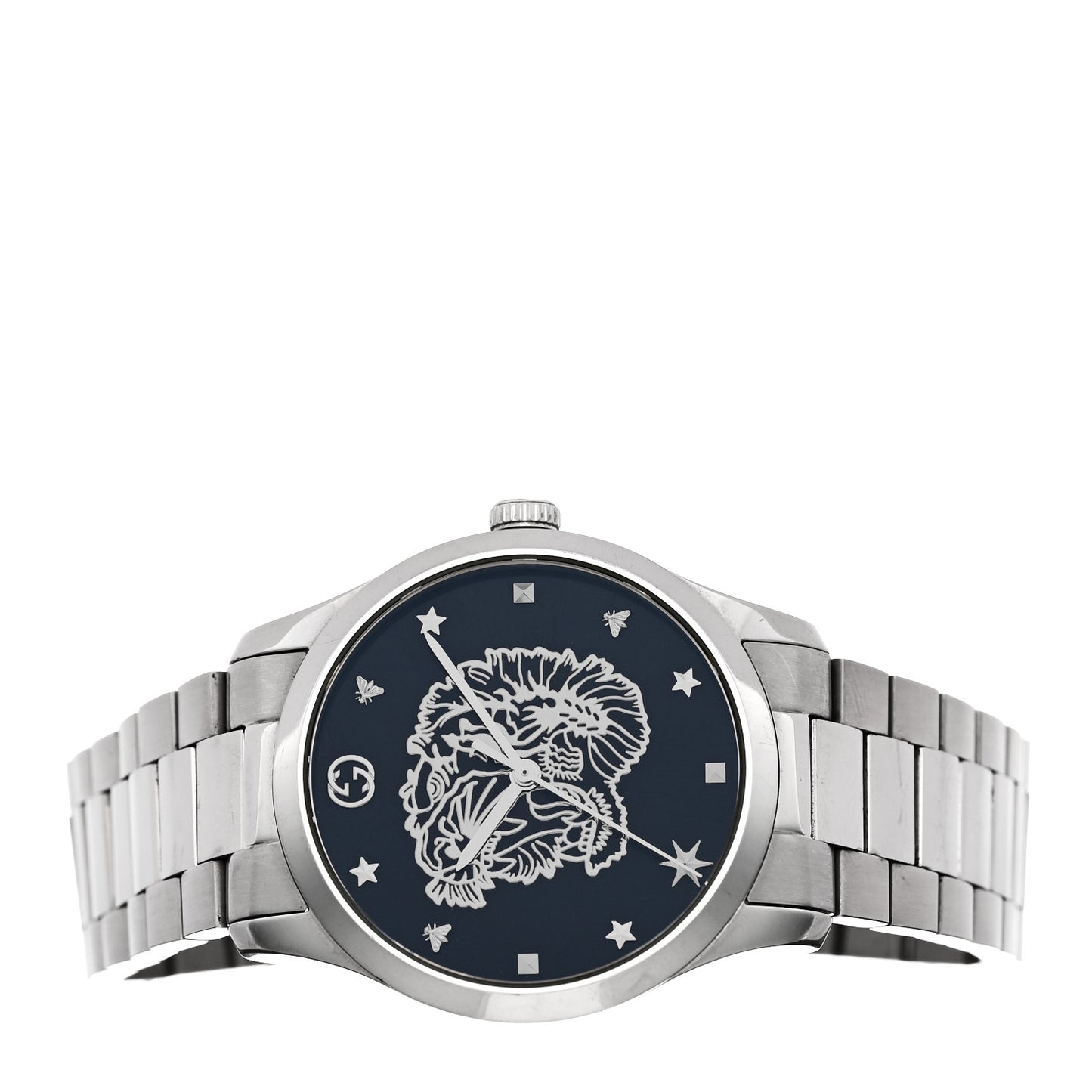 Stainless Steel 38mm G-Timeless Tiger Quartz Watch Black