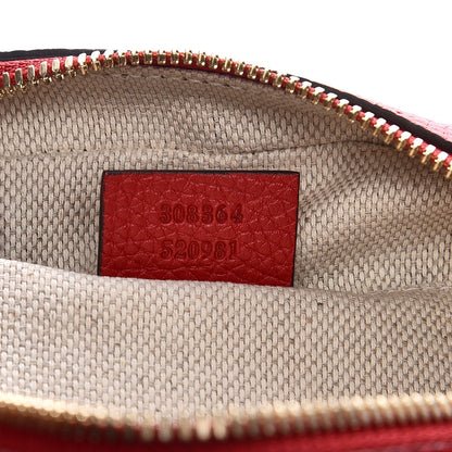 Gucci Pebbled Calfskin Small Soho Disco Bag Tabasco Red 7 of 7