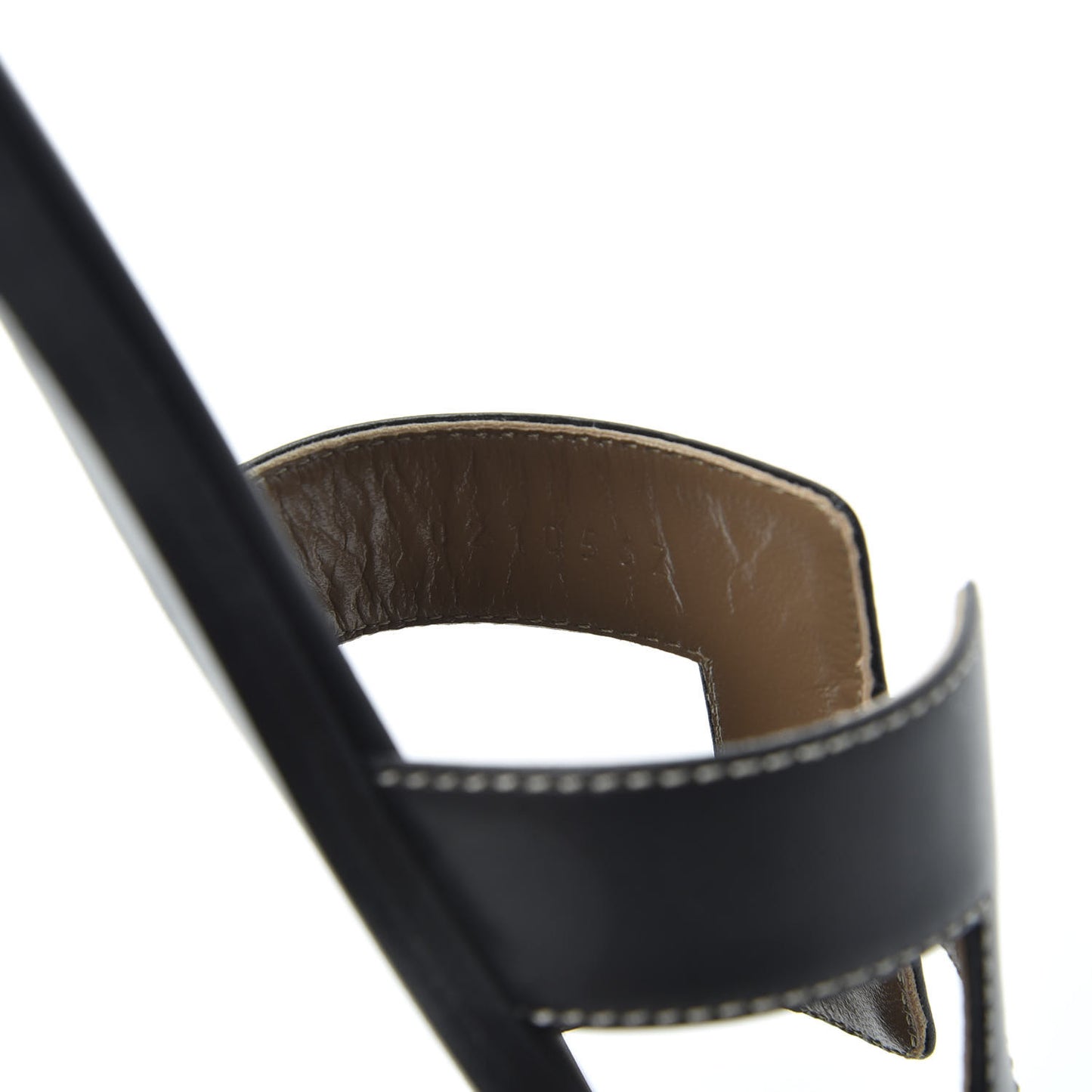 Box Calfskin Oran Sandals 36.5 Black