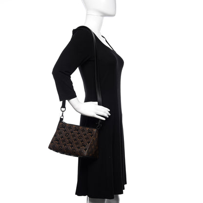 Louis Vuitton Monogram Tuffetage Triangle Messenger Black 2 of 12